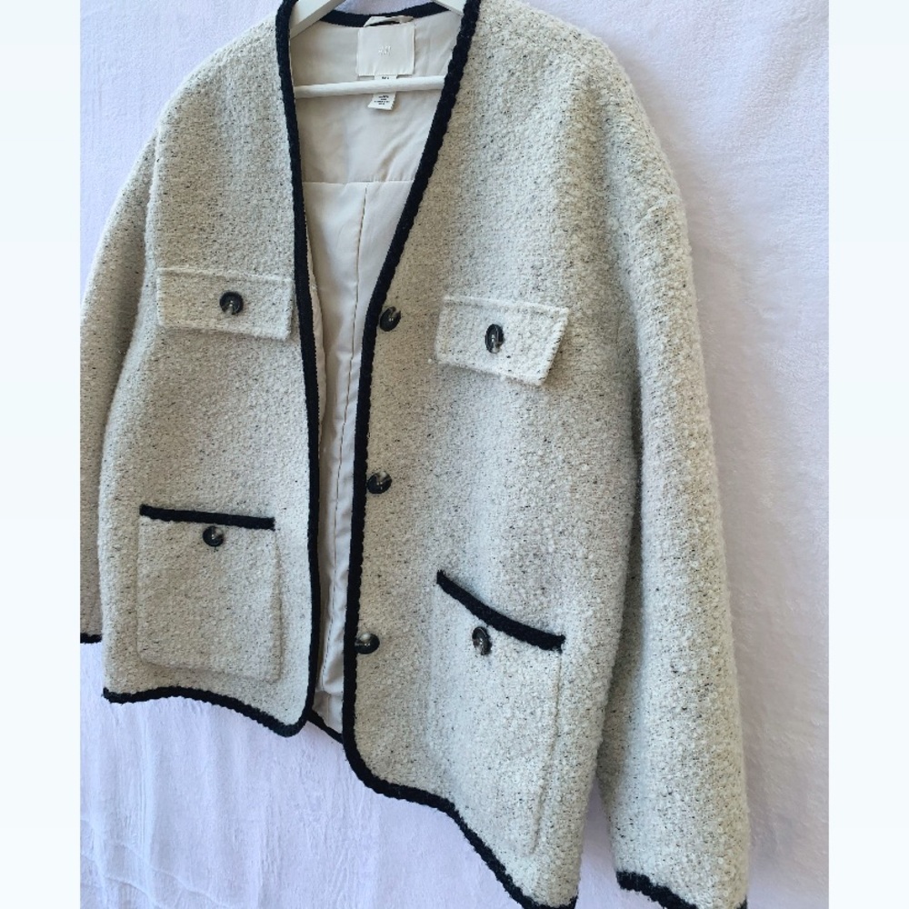 H&M V- Neck Boucle Jacket - Picture 7 of 10